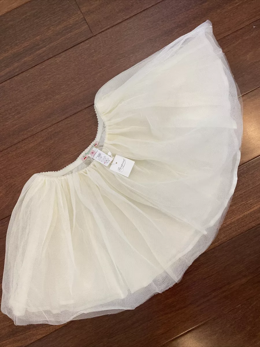 NWT 6 Yr 6a Bonpoint Jupon Ivory Tulle Layered Skirt 116