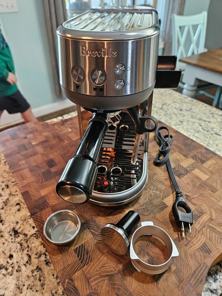 Breville The Bambino Stainless Steel Espresso Coffee Machine BES450BSS