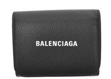 BALENCIAGA Trifold wallet with coin purse CASH ZIP MINI WALLET 655622 BLACK