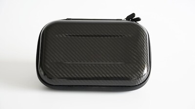 Compact Carbon Fiber Phone Case for Small Devices, Black
