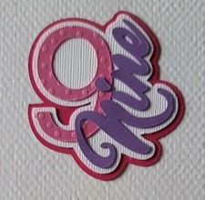 Birthday Age Title Pink Number Nine. Scrapbook, Card Making Paper Piecing