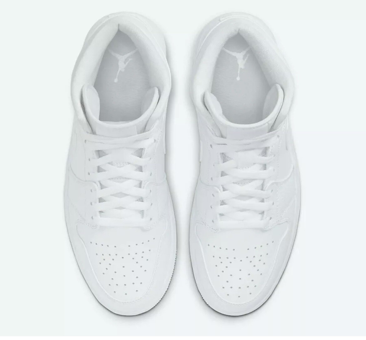 NIKE AIR JORDAN 1MDL24cm白 Nike Air Jordan 1 Mid TRIPLE WHITE Men's UK 8.5 EUR 43