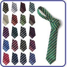 School Ties Neck Ties Boys Girls SCHOOL SINGLE STRIPED TIES 40" 45" 48" 52" 54"