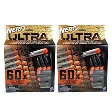Lot of 2x NEW NERF Ultra 60x Dart Refill Pack Black Orange Farthest Flying Darts