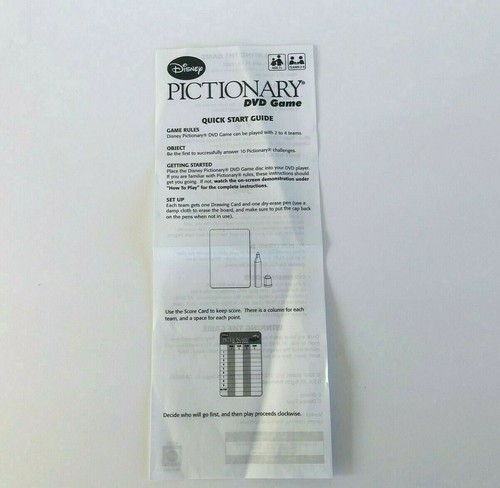 Mattel Disney Pictionary DVD Drawing Game Pixar Characters Clips And Animation - Picture 4 of 6