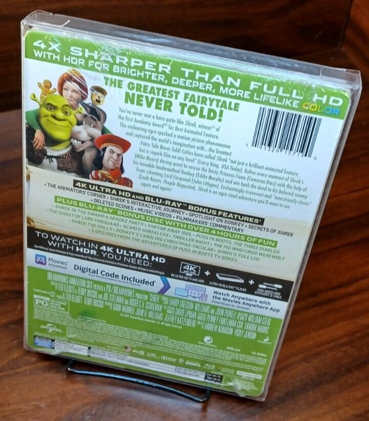 ШРЕК 20-я годовщина Steelbook (4K + Blu-ray) новый с защитным чехлом бесплатный S и H - Изображение 4 из 4