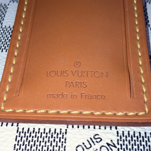 Authentic LOUIS VUITTON Large Brown Name Tag & Poignet W/ Gold Hardware set. - Picture 5 of 14