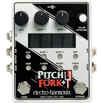 Electro-Harmonix Pitch Fork+ Polyphonic Pitch-Shifter Effects Pedal White