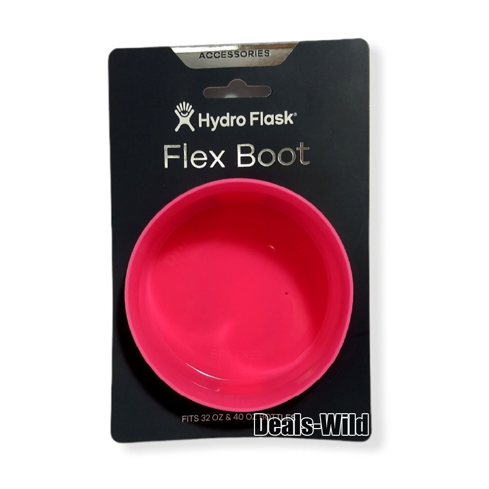 Genuine Hydro Flask Boot Cover Sleeve Flex Fit Medium 32oz 40oz Bottle PINK TEAL