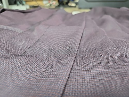 Hugo Boss Jadela 2 Blazer Sz 10 Check Houndstooth Burgundy Wool Asymmetric Wmns - Picture 5 of 13