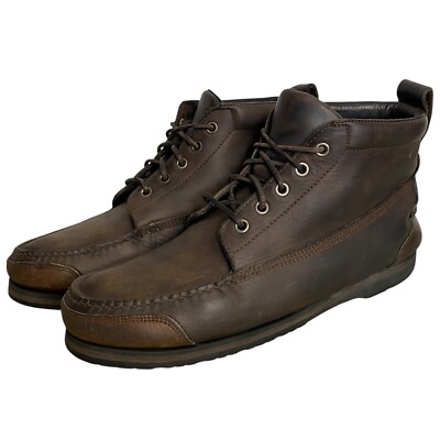 RJ Colt Moc Toe Chukka Boot Mens 11.5 Dark Brown Oiled  display picture 2