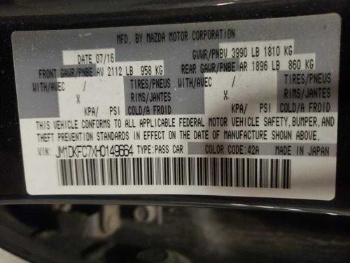 Rear Back Wiper Motor Fits 16 MAZDA CX-3 - Picture 12 of 12