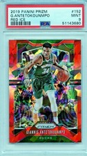 Giannis Antetokounmpo 2019 Panini Prizm RED ICE Prizm Refractor PSA 9 💎 🔥