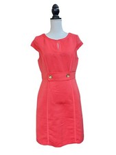 Studio I Women’s Coral Lined Sheath Dress 10