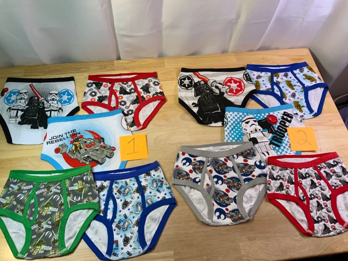 New Boy's Star Wars Lego Briefs/Underwear 5 Pack Size 8–YOU PICK