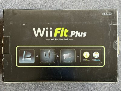 Nintendo Wii Fit Plus Pack Black Console, Fitness Board & Wii