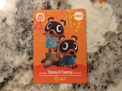 402 TIMMY AND TOMMY Animal Crossing Amiibo Authentic Nintendo Mint Card Series 5