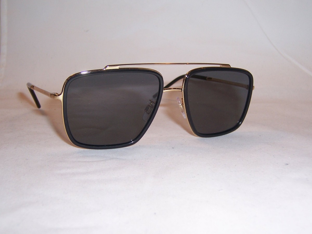 NEW DOLCE & GABBANA SUNGLASSES DG 2220 02/81 GOLD BLACK NEW DOLCE & GABBANA SUNGLASSES DG 2220 02/81 GOLD BLACK