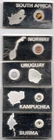 Set of Five Franklin Mint Gemstones Of The World Sterling Silver 925 Ingots 15g