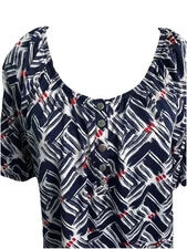 Notations Women's Top Size Large Stretchy red, white, blue B42