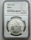 1885-O Morgan Silver Dollar, NGC MS65, New Orleans Mint, Gem BU, No Reserve.