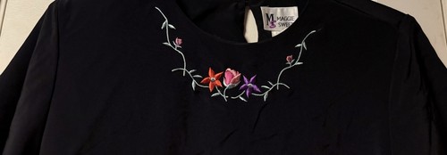 Maggie Sweet ~ Mujer ~ Top ~ XL ~ Blusa ~ Vintage ~ Negro - Imagen 4 de 24