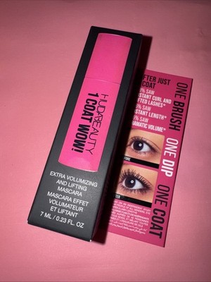 HUDA BEAUTY 1 COAT WOW Mascara Curling Lengthening Volumizing 7ml Liquid