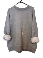 Everlane The ReTrack Oversized Crew Sweatshirt Size L Gray