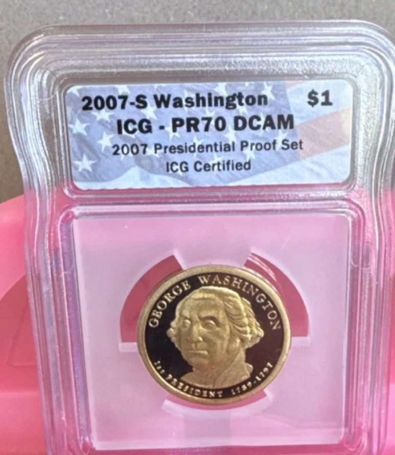 Grade PR 70 ICG 2007 Presidential Dollar Coins (2007-Now) for sale
