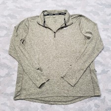 Nike Sweatshirt Womens Large Green Dri-Fit Quarter Zip Long Sleeve Lightweight