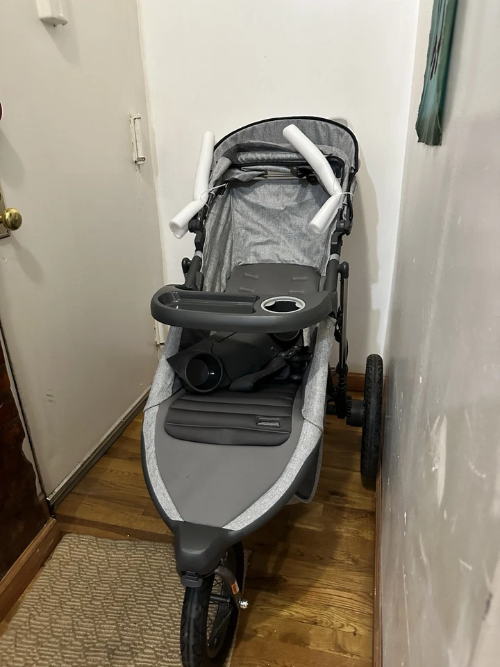 经典慢跑婴儿推车, 灰色 — 第 2/4 张图片