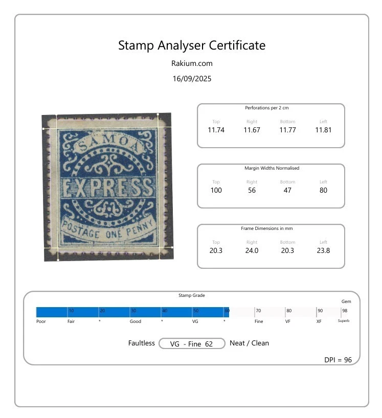 Samoa Stamps 1877 Express Issue 1d;3d;1- 3rd State see description - Image 4 of 4