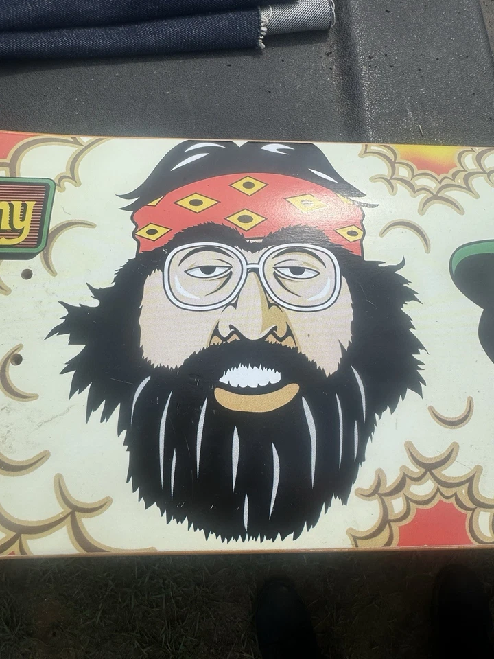 De colección Original Flip 1998 Cheech Chong Deck Rojo Amarillo Verde Rasta Coleccionable Foto 4 de 4