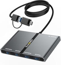USB A/C 3.0 to 4xHDMI Adapter Support Mirror/Extend Mode Compatible with Mac/...