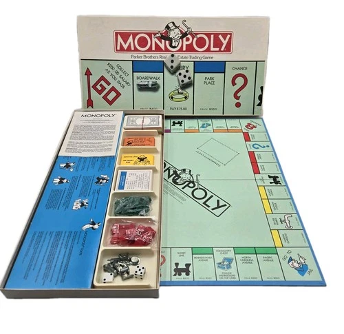 Vintage 1985 Monopoly Board Game by Parker Brothers COMPLETE & MINT