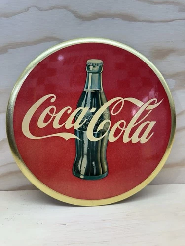 Vintage  1950s Coca-Cola 9" Celluloid Button Advertising Sign