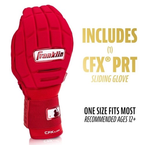 MLB Baseball + Softball Sliding Mitt - CFX PRT Adult Size Red Sliding Mitt - Picture 6 of 11