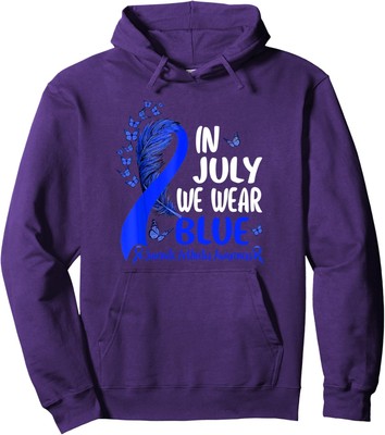 Design Juvenile Arthritis Mounth Blue Design July Unisex Hooded Sweatshirt