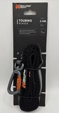 Non-Stop Touring Bungee Elastic Dog Leash Black/Gray L-2.0M /W-23mm NEW!