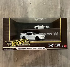 Hot Wheels Premium Nissan Skyline Gt-r V-spec Ii Bnr34 1999 143 And 164 White