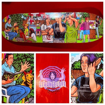 Strangelove Skates Serial Party 2 Skateboard Deck Art By Sean Cliver