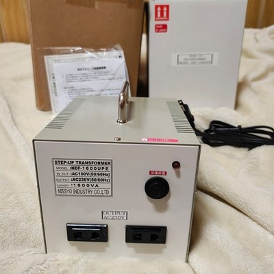 Nissyo NDF-1500UPE Step-Up Transformer 1500W 100V To 220V 230V 240V Japan New