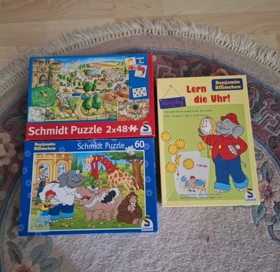 Puzzle von Schmidt 2x48 Teile,1x60 Teile,1 x Lern  die Uhr Spiel ab 4Jahre