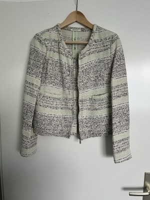 Promod Blazer Jacke grün beige Gr. 38