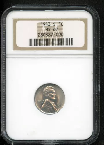 NGC - Wheat Cent - 1c - 1943 S - MS-67