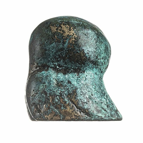 Owl of Athens Wisdom Solid Bronze Greek Green-Gold Handmade Miniature - Picture 5 of 8