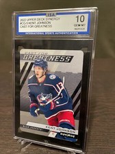 2022-23 Upper Deck Synergy Kent Johnson Cast For Greatness CG-5 ISA 10