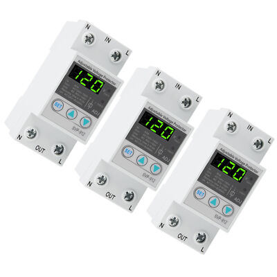 SVP 912 120VAC Adjustable Automatic Reset Voltage Current Protector 40A/63A/80A