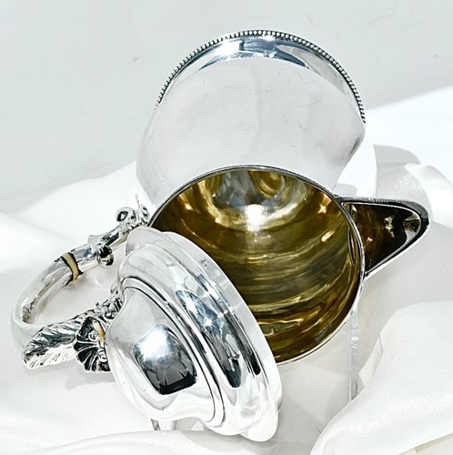 Superb Sterling Silver & Gilt Lidded Quart Tankard, D&C Houle London, 1866: 670g - Picture 21 of 22