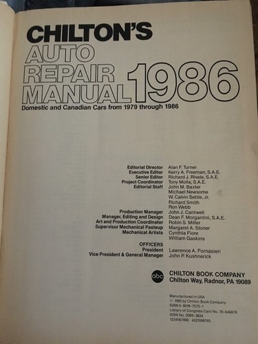 1979-1986 CHILTON'S Auto Repair Manual Service Mechanic Ford AMC Chevy Chrysler - Picture 3 of 8